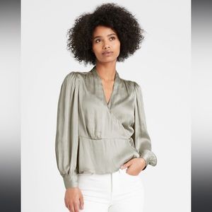 Soft Satin Wrap Top